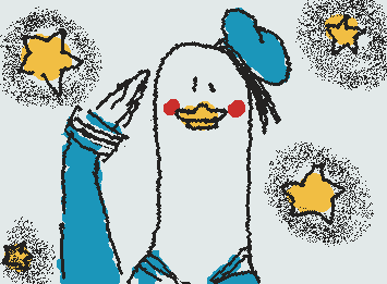 WigglePaint creation: Wigglypaint creature animation - cute dancing animal drawn with wiggly paint effects